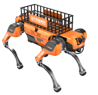 輔助運(yùn)輸四足機(jī)器狗 （第5代，高強(qiáng)度載物框+伴隨功能+自探索式導(dǎo)航系統(tǒng)+自組網(wǎng)+云管理平臺(tái)）