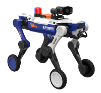 治安巡邏四足機(jī)器狗 （輪足，集成一體式遙控器+對(duì)講照明+警示燈+自主跟隨）