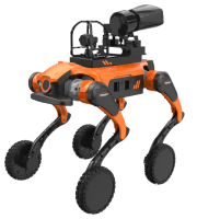輔助偵察四足機(jī)器狗輪足 （小狗、輪足，【四合一多功能模塊（喊話+照明+警示+拾音）、防爆多參數(shù)測(cè)定器（4種氣體））
